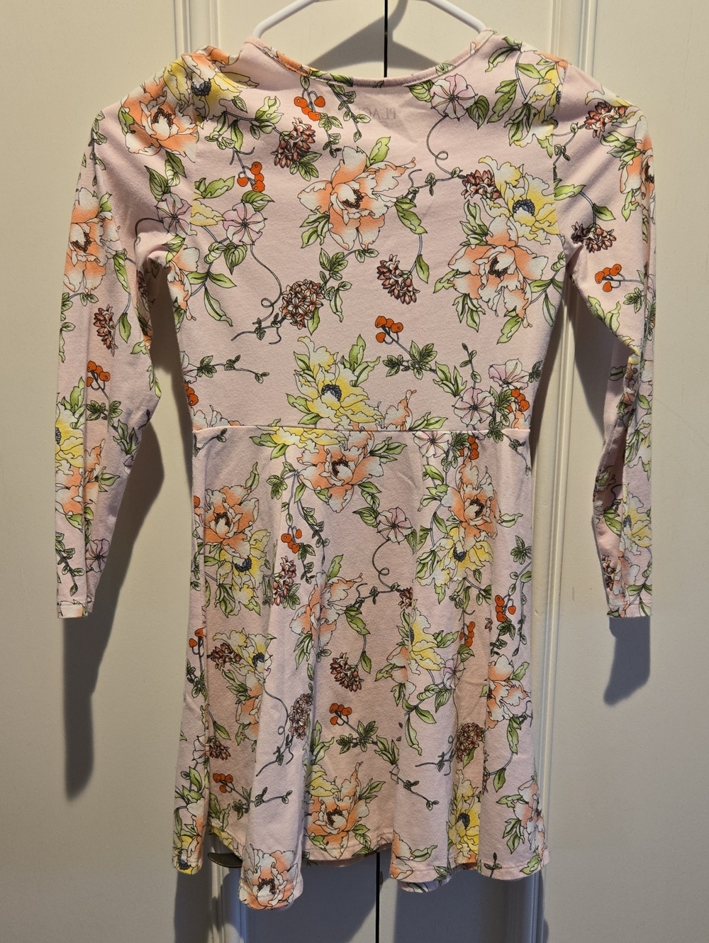 The Children's Place Pink Floral Long-Sleeve Skater Dress - Picture 3 of 3